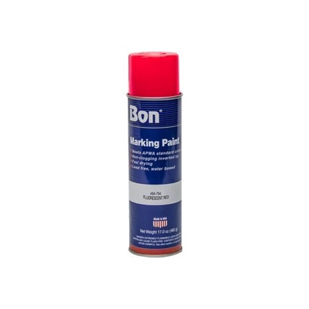 Bon Tool Bon 84-794 Marking Paint, Fluorescent Red, 20 Ounce (12/Pkg) 84-794